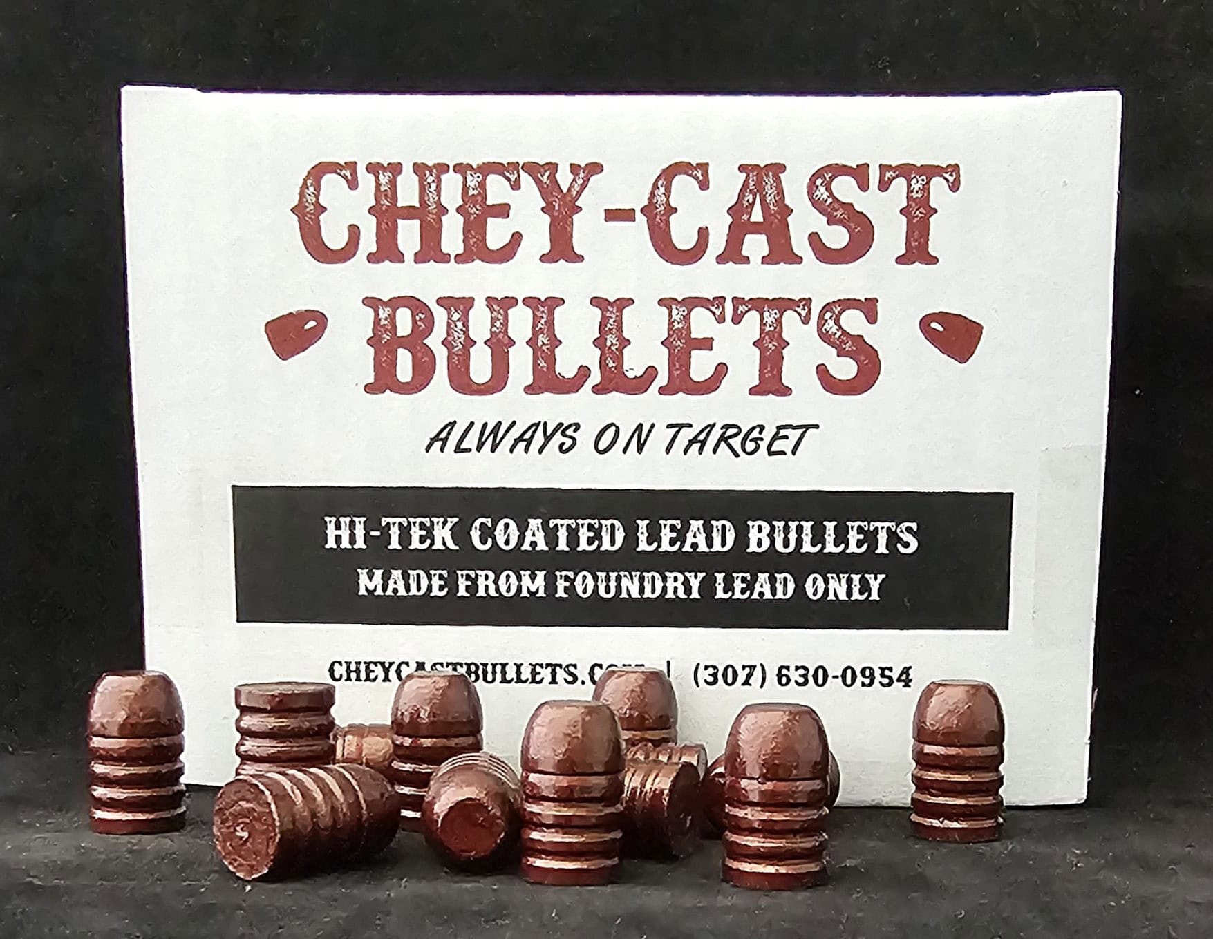 50 Cal (.501) 400gr RNFP with Hi-Tek Super Coat Chey-Cast Bullets by Choice! 1000 ct